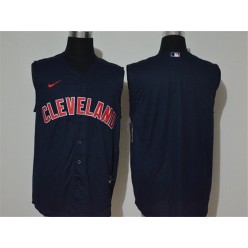 MLB Cleveland Indians Blank Black Nike Cool Base Sleeveless Jersey