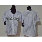 MLB Colorado Rockies Blank White Youth Cool Base Jersey