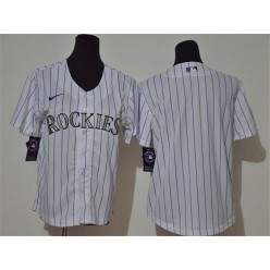 MLB Colorado Rockies Blank White Youth Cool Base Jersey