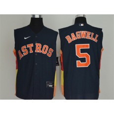 MLB Houston Astros #5 Jeff Bagwell Navy Nike Cool Base Sleeveless Jersey