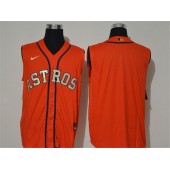 MLB Houston Astros Blank Orange Nike Cool Base Sleeveless Jersey