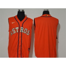 MLB Houston Astros Blank Orange Nike Cool Base Sleeveless Jersey