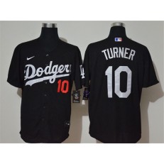 MLB Los Angeles Dodgers #10 Justin Turner Black 2020 Nike Cool Base Jersey