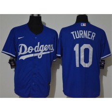 MLB Los Angeles Dodgers #10 Justin Turner Royal 2020 Nike Cool Base Jersey
