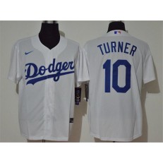 MLB Los Angeles Dodgers #10 Justin Turner White 2020 Nike Cool Base Jersey