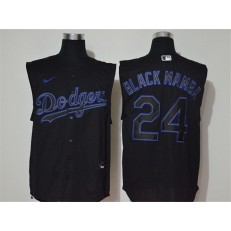MLB Los Angeles Dodgers #24 Black Mamba Black Nike Cool Base Sleeveless Jersey