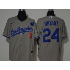 MLB Los Angeles Dodgers #24 Kobe Bryant Gray 2020 Nike KB Cool Base Jersey