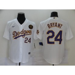 MLB Los Angeles Dodgers #24 Kobe Bryant White 2020 New Nike KB Cool Base Jerseys