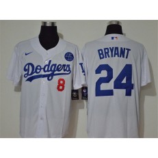 MLB Los Angeles Dodgers #24 Kobe Bryant White 2020 Nike KB Cool Base Jersey