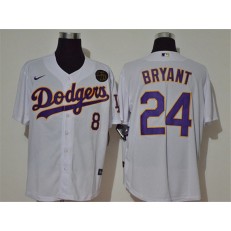 MLB Los Angeles Dodgers #24 Kobe Bryant White 2020 Nike KB Cool Base Jerseys