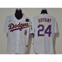 MLB Los Angeles Dodgers #24 Kobe Bryant White 2020 Nike KB Cool Base Jerseys