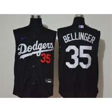 MLB Los Angeles Dodgers #35 Cody Bellinger Black New Nike Cool Base Sleeveless Jersey