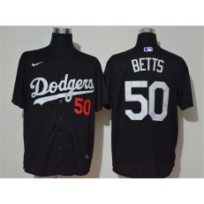 MLB Los Angeles Dodgers #50 Mookie Betts Black 2020 Nike Cool Base Jersey