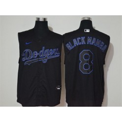 MLB Los Angeles Dodgers #8 Black Mamba Black Nike Cool Base Sleeveless Jersey