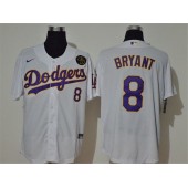 MLB Los Angeles Dodgers #8 Kobe Bryant White 2020 Nike KB Cool Base Jersey