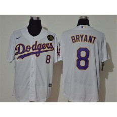 MLB Los Angeles Dodgers #8 Kobe Bryant White 2020 Nike KB Cool Base Jersey