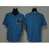 MLB Miami Marlins Blank Blue 2020 Nike Cool Base Jersey