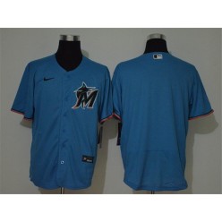 MLB Miami Marlins Blank Blue 2020 Nike Cool Base Jersey