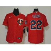 MLB Minnesota Twins #22 Miguel Sano Red 2020 Nike Cool Base Jersey