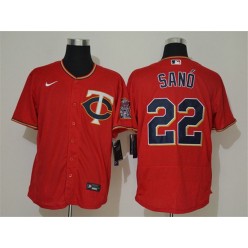MLB Minnesota Twins #22 Miguel Sano Red 2020 Nike Cool Base Jersey