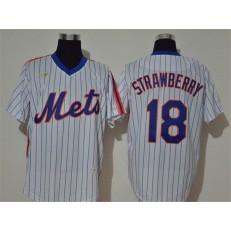 MLB New York Mets #18 Darryl Strawberry White 2020 Nike Cool Base Jersey