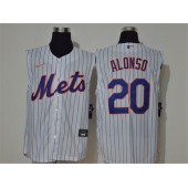 MLB New York Mets #20 Pete Alonso White Nike Cool Base Sleeveless Jersey
