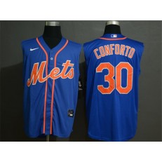 MLB New York Mets #30 Michael Conforto Royal Nike Cool Base Sleeveless Jersey