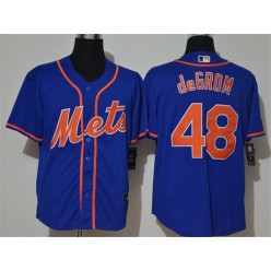 MLB New York Mets #48 Jacob DeGrom Royal 2020 Nike Cool Base Jersey