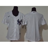 MLB New York Yankees Blank White Women Cool Base Jersey