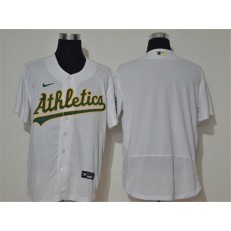 MLB Oakland Athletics Blank White Nike 2020 Flexbase Jersey