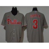 MLB Philadelphia Phillies #3 Bryce Harper Gray 2020 Nike Cool Base Jersey