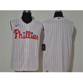 MLB Philadelphia Phillies Blank White Nike Cool Base Sleeveless Jersey