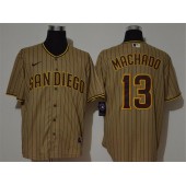 MLB San Diego Padres #13 Manny Machado Brown Nike 2020 Cool Base Jersey