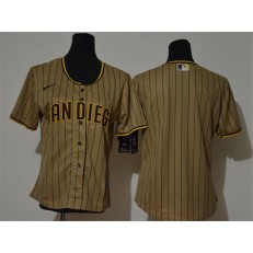MLB San Diego Padres Blank White Brown Cool Base Jersey
