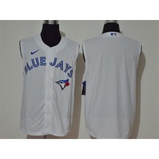 MLB Toronto Blue Jays Blank White Nike Cool Base Sleeveless Jersey
