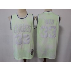 Boston Celtics #33 Larry Bird Light Green Hardwood Classics Jersey
