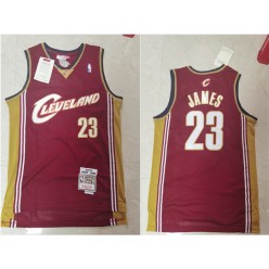 Cleveland Cavaliers #23 Lebron James Red 2003-04 Hardwood Classics Jersey