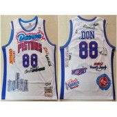 Detroit Pistons #88 Don White Hardwood Classics Jersey