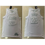 Los Angeles Lakers #23 Lebron James White Nike Swingman MVP Jersey