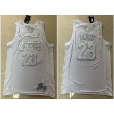 Los Angeles Lakers #23 Lebron James White Nike Swingman MVP Jersey