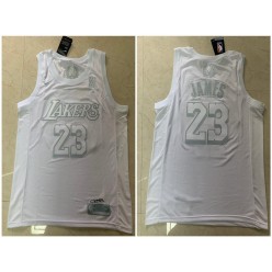 Los Angeles Lakers #23 Lebron James White Nike Swingman MVP Jersey