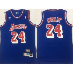 Los Angeles Lakers #24 Kobe Bryant Blue Hardwood Classics Mesh Jersey