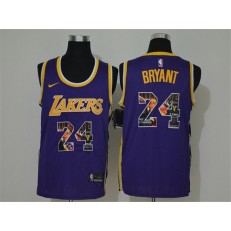 Los Angeles Lakers #24 Kobe Bryant Purple Fashion Swingman Jersey