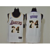 Los Angeles Lakers #24 Kobe Bryant White Fashion Swingman Jersey