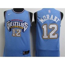 Memphis Grizzlies #12 Ja Morant Blue City Edition Nike Swingman Jersey
