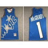 Orlando Magic #1 Tracy McGrady Blue Hardwood Classics Jersey