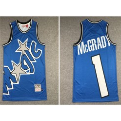 Orlando Magic #1 Tracy McGrady Blue Hardwood Classics Jersey