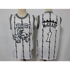 Toronto Raptors #1 Tracy McGrady White Hardwood Classics Jersey