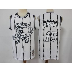 Toronto Raptors #15 Vince Carter White Hardwood Classics Jersey