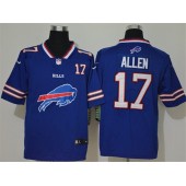Buffalo Bills #17 Josh Allen Royal Team Big Logo Number Vapor Untouchable Limited Nike Men Jersey